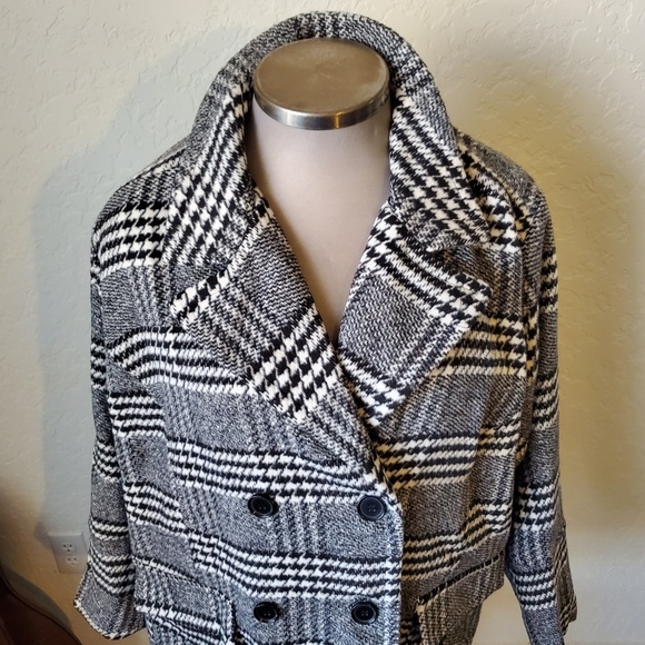 MAXWELL ◇ FAUX WOOL PLAID PEACOAT ◇ NWT - Picture 2 of 8